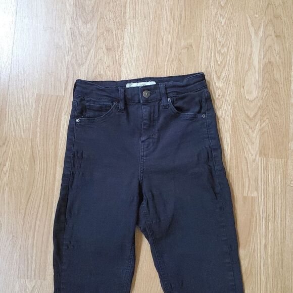 Topshop Moto Jamie High Waisted Skinny Jeans - size 25 in Black - Picture 4 of 14